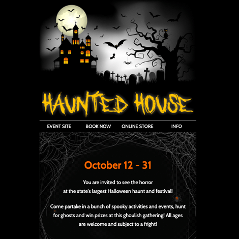 Halloween Haunted House Invite
